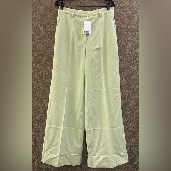 & Other Stories Pants - 🔥🔥🔥NEW & Other Stories Wool Blended Green Wide Leg Trousers Pants